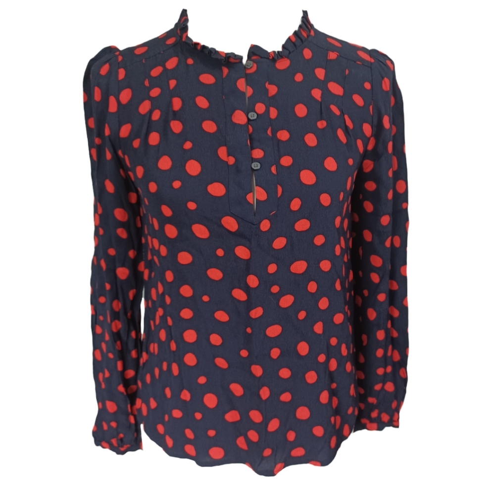 LOFT POLKA-DOT BLOUSE SIZE S